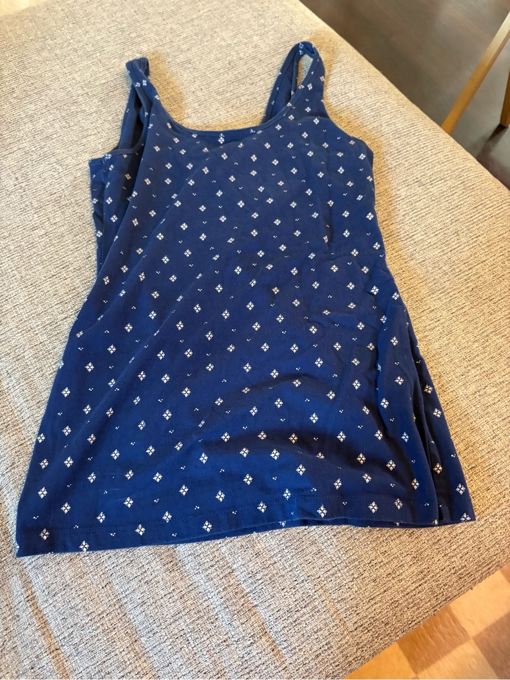 Maurices Navy Tank Top with White Diamond Motif